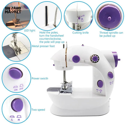 MINI SEWING MACHINE WITH 2 LEVELS SPEEDS